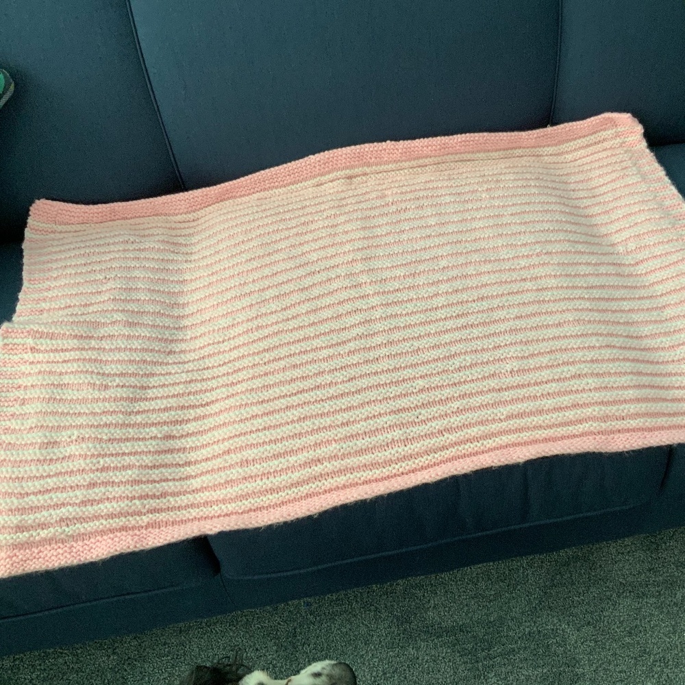 BABY BLANKET...HAN MADE....24"WX38''L